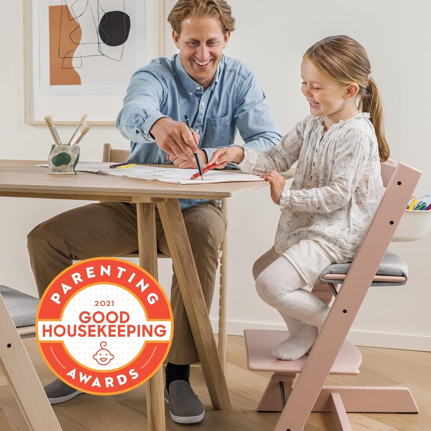 Tripp Trapp Chair from , Storm Grey - Adjustable, Convertible Chair for Toddlers, Children & Adults - Convenient, Comfortable & Ergonomic - Classic Design