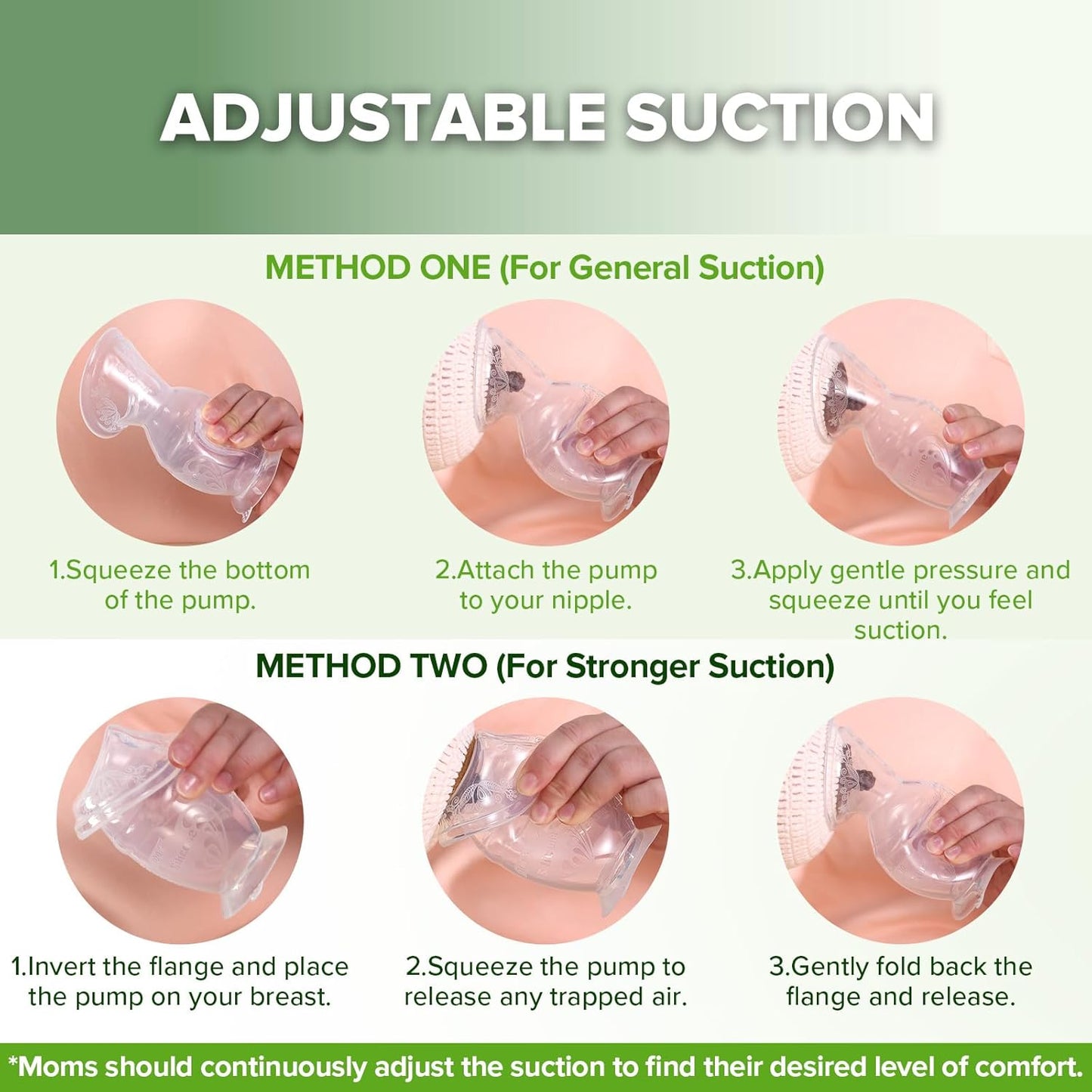 Manual Breast Pump with Base 4Oz/100Ml+Lid