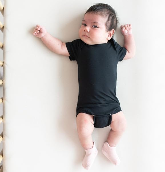 Soft Bamboo Rayon Short Sleeve Bodysuits Available in a Rainbow of Colours