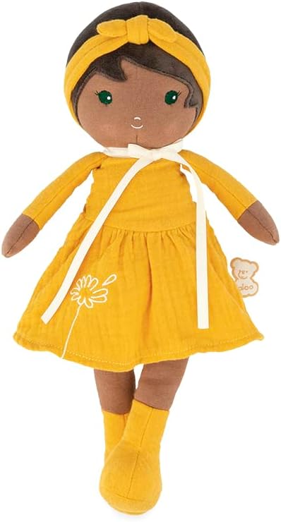 - My First Tendresse Doll Naomie 32 Cm - Polyester Soft Plush Toy for Babies and Girls - with Multilingual Gift Box - Yellow - from Birth - K200009.