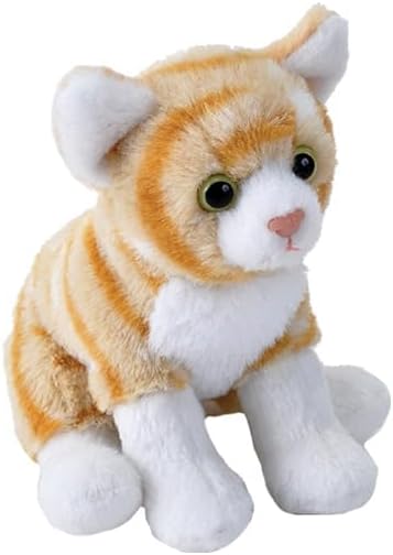 Pocketkins Eco Orange Tabby Cat, Stuffed Animal, 5 Inches, Plush Toy, Made from Recycled Materials, Eco Friendly