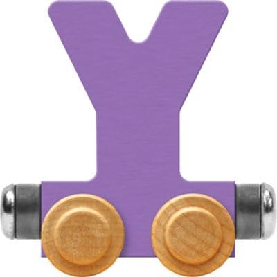 Nametrain Pastel Letter Car Y - Made in USA (Lavender)