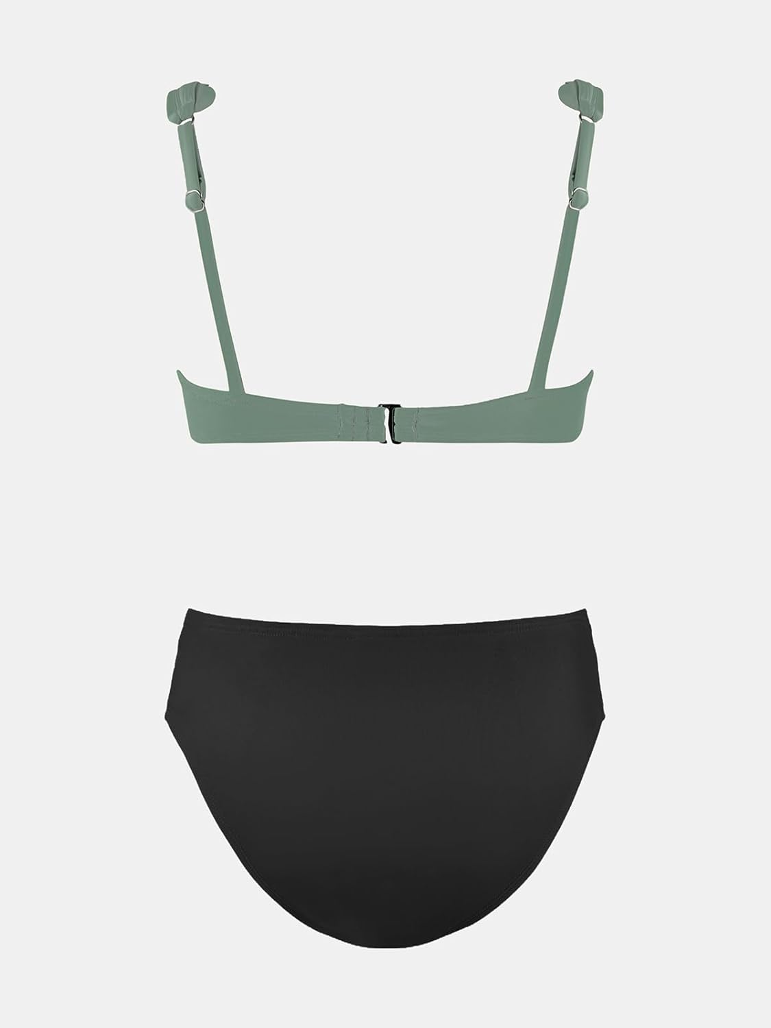 Women'S Maternity Bikini Sets Pregnancy Swimsuit Low Rise Scalloped Scoop Neck Adjustable Straps Back Hook