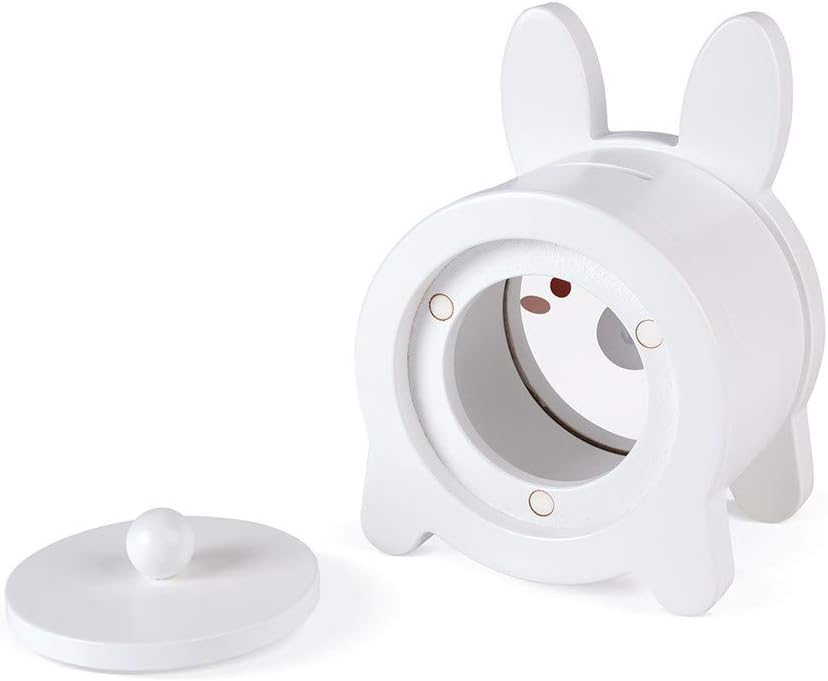 - Rabbit Moneybox - Money Saving Magnetic Piggy STEM Bank - Wood - Early-Learning - for Boys and Girls - from 3 Years +- Multilingual - J04654. Large