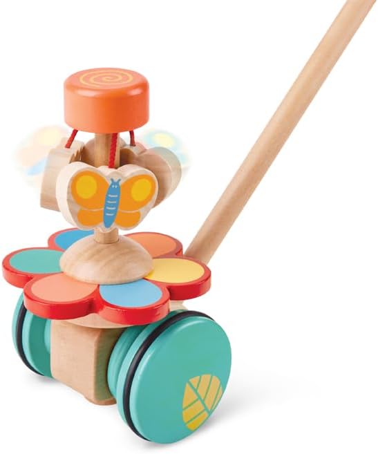 - Dancing Butterflies Wooden Push and Pull Toy