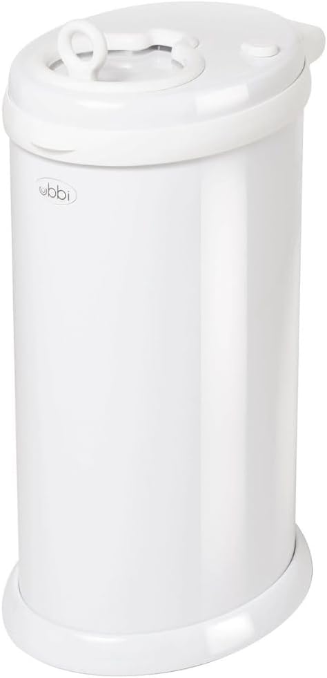 Steel Diaper Pail, White