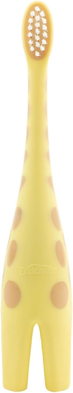 Infant-To-Toddler Training Toothbrush, Soft for Baby'S First Teeth, Giraffe, BPA Free, 0-3 Years