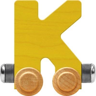 Nametrain Bright Letter Car K - Made in USA (Yellow)