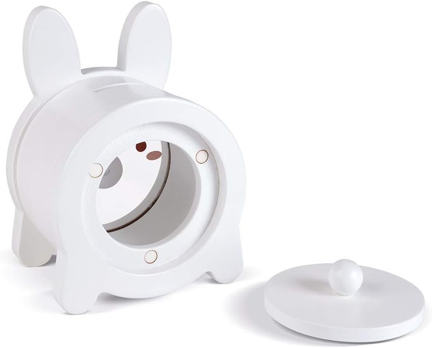 - Rabbit Moneybox - Money Saving Magnetic Piggy STEM Bank - Wood - Early-Learning - for Boys and Girls - from 3 Years +- Multilingual - J04654. Large