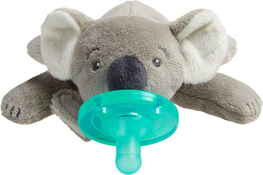Philips  Soothie Snuggle Pacifier Holder with Detachable Pacifier, Koala, 0M+, SCF347/06