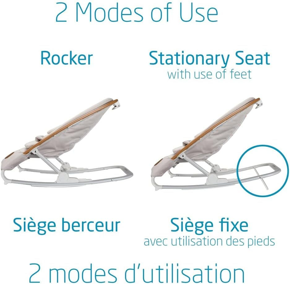 2-In-1 Kori Rocker, Folds Flat, Travel, Washable Fabrics, Sand Horizon