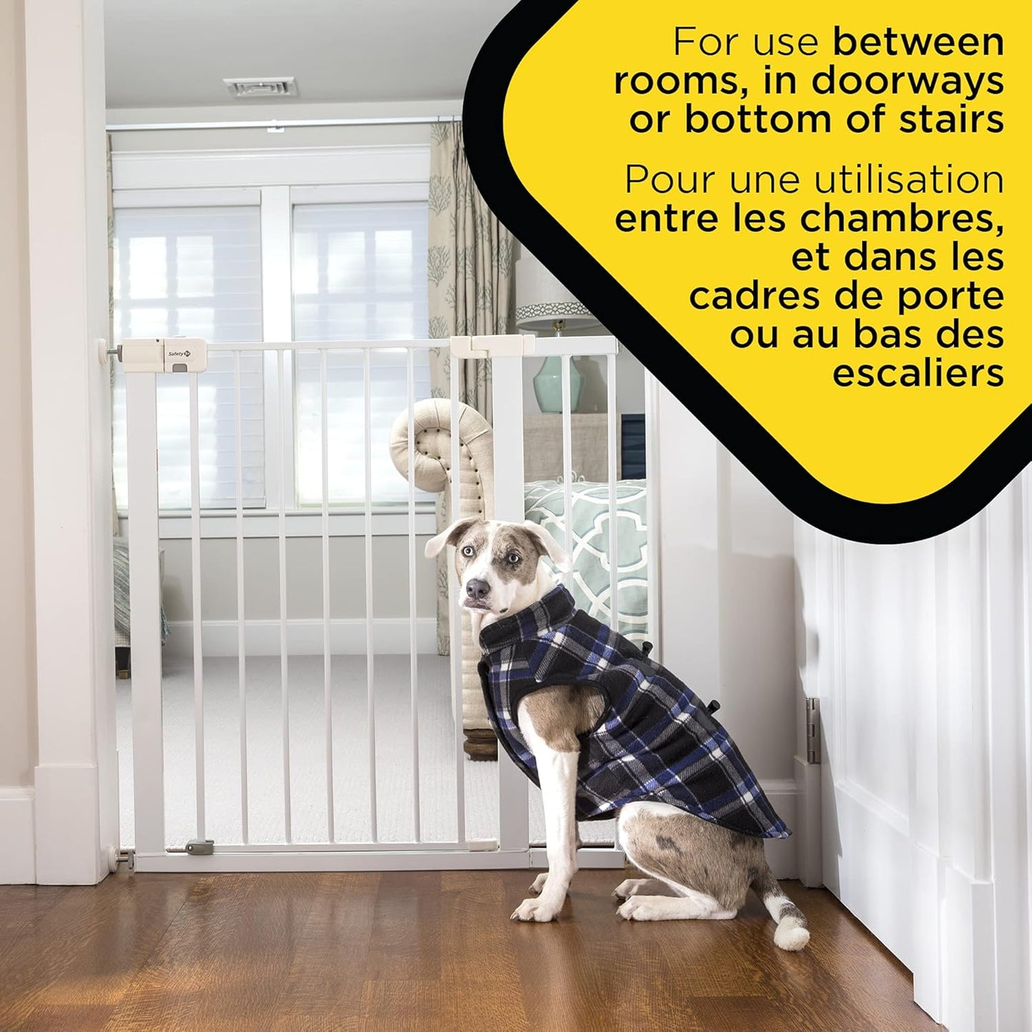 Tall and Wide Easy Install Gate- White