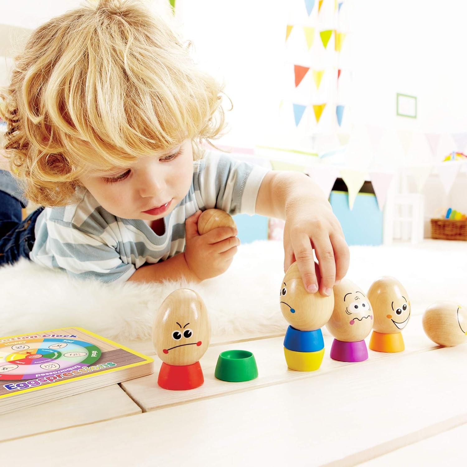 - Early Explorer - Eggspressions Wooden Figure Set with Book