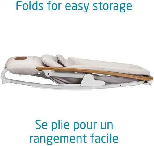 2-In-1 Kori Rocker, Folds Flat, Travel, Washable Fabrics, Sand Horizon
