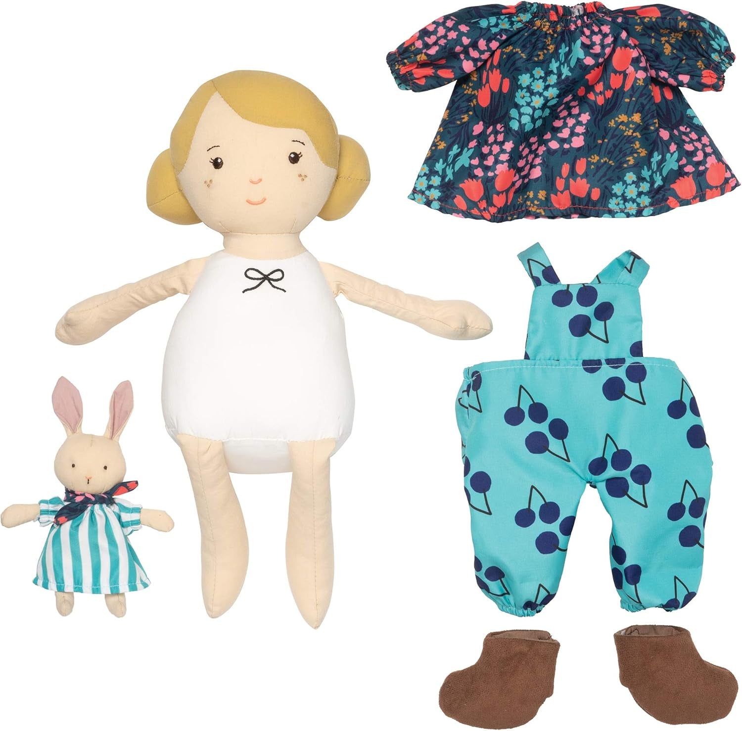 Playdate Friends Ollie Machine Washable and Dryer Safe 14 Inch Doll with Companion Stuffed Animal