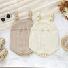 Newborn Bodysuits Cotton Sleeveless One Piece Knit Infant Kids Boy Girl Strap Onesie Outfits Spring Summer Toddler Clothes 0-18M