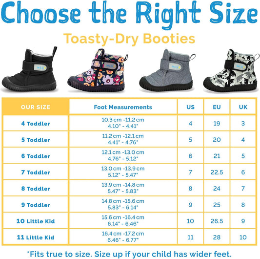 Water-Resistant and Insulated Toasty-Dry Booties for Toddlers