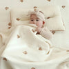 Ins Hot Newborn Baby Blanket Korean Bear Embroidery Kids Sleeping Blanket Cotton Bedding Accessories