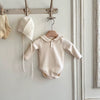2024 Autumn New Baby Long Sleeve Lapel Bodysuit Newborn Infant Cotton Jumpsuit for Boy Girl Toddler Clothes 0-24M