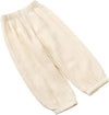 Toddler Kids Boys Girls Solid Color Cotton Linen Harem Pants Baby Basic Loose Long 𝐁loomer Trouser Elastic Pants