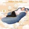 Chilling Home Pregnancy Pillows for Sleeping, J Shaped Full Body Maternity Pillow 58 Inch,Pregnant Women Must Haves,Support for Back,Legs,Belly, Hips for Pregnant Women,Clear Grey Full Body Maternity Pillow Universal Type Full Body Pillow Pregnant