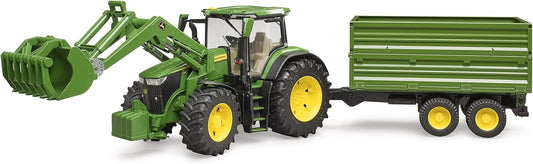 John Deere 7R 350 with Frontloader and Trailer