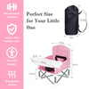 Portable Toddler Travel Booster Seat - Folding Dining & Outdoor Chair with Tray for Camping, Beach, Lawn and Home Use