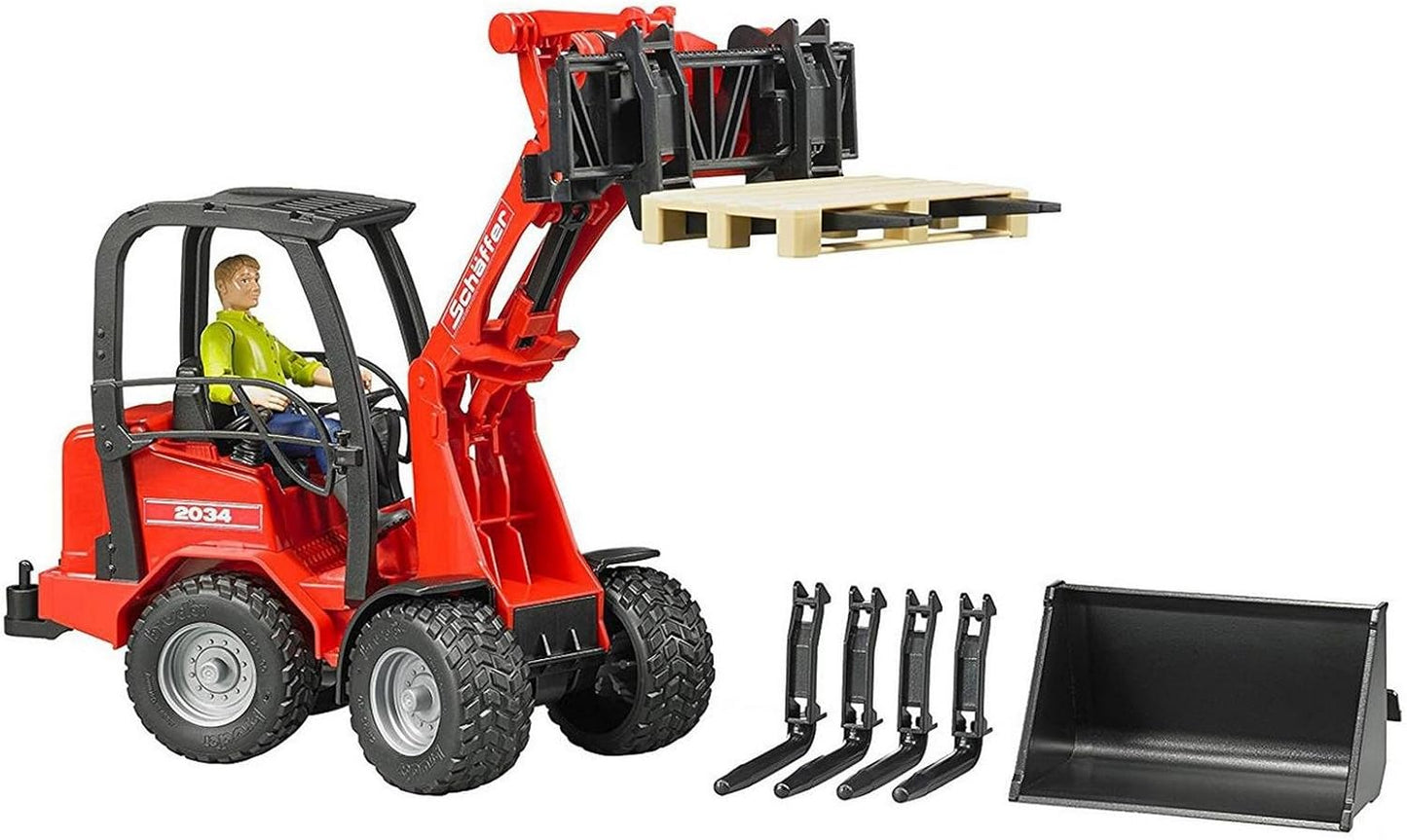 02191 Schaeffer Compact Loader 2034 with Figure & Accessories Vehicle