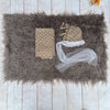 Newborn Photography Props Soft Baby Faux Fur Long Pile Blanket Background Kid Layer Cute Infant Photo Shoot Accessories