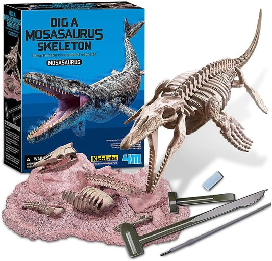 Kidzlabs | Dig a Mosasaurus Skeleton | Resurrect a Skeleton of a Dinosaur | Dig and Discover the Bones of the Skeleton | for Kids Ages 8+