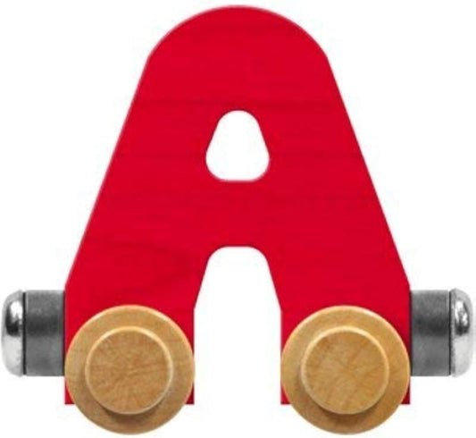 Nametrain Bright Letter Car a - Made in USA (Red)