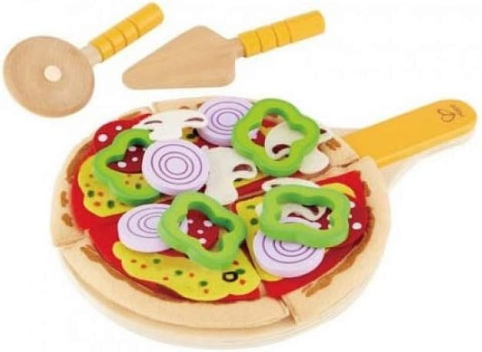 Homemade Wooden Pizza Play Kitchen Food Set and Accessories