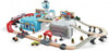Super Cityscape Transport Bucket Set | Wooden Toy Train Set with City Scenes, Plane, Battery-Powered Engine, for Children 3+ Years