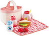 Picnic Playset| 12 Pcs Soft Indoor and Outdoor Pretend Food Toy for Toddlers, Pink