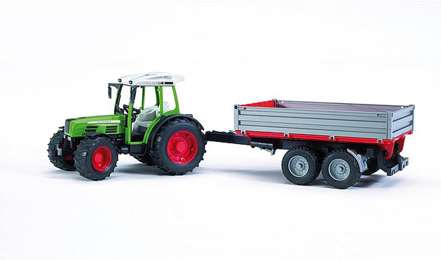02019 Tipping Trailer Accessory with Hitch for Farm Tractors, Construction & Forestry Trucks, Realistic Foldable Side Walls, 1:16 Scale