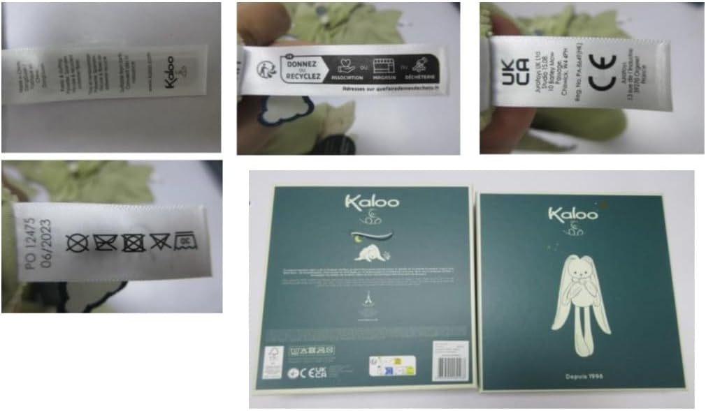 - Square Doudou Rabbit Green - Lapinoo - Soft Polyester and Micro-Velvet Baby Comfort Blankie - Early Development Toy - from Birth - K218016.