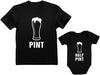 Pint & Half Matching Shirts - Funny Father and Baby Outfit - Gift for New Dads - Fathers Day Shirt Bodysuit