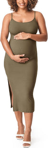 Women' S Maternity Dress Ribbed Spaghetti Strap Bodycon Dresses Square Neck Maternity Clothes for Baby Shower