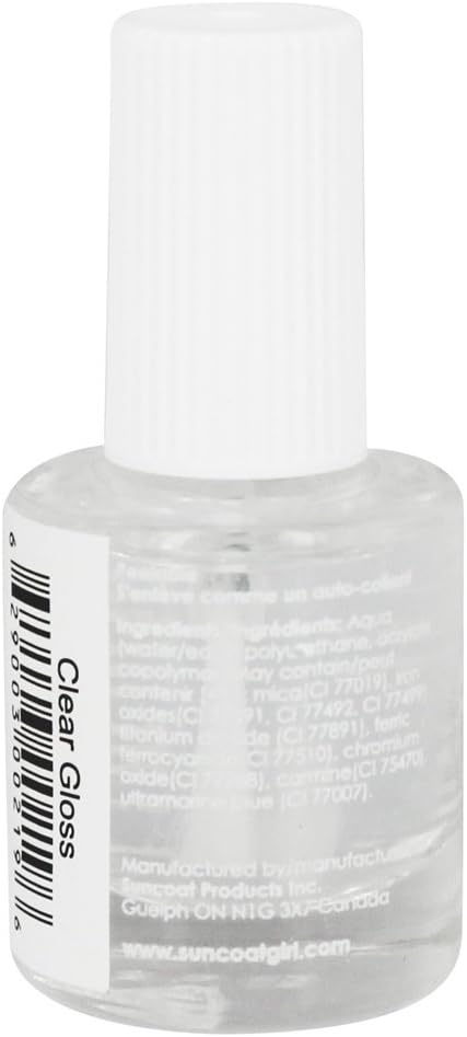 Suncoat - Girl Water-Based Nail Polish Clear Gloss - 0.27 Oz.