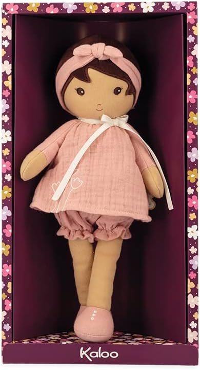 - My First Tendresse Doll Amandine 32 Cm - Polyester Soft Plush Toy for Babies and Girls - with Multilingual Gift Box - Pink - from Birth - K200005.