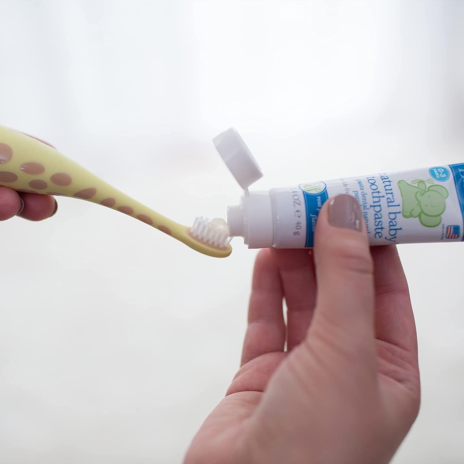 Infant-To-Toddler Training Toothbrush, Soft for Baby'S First Teeth, Giraffe, BPA Free, 0-3 Years