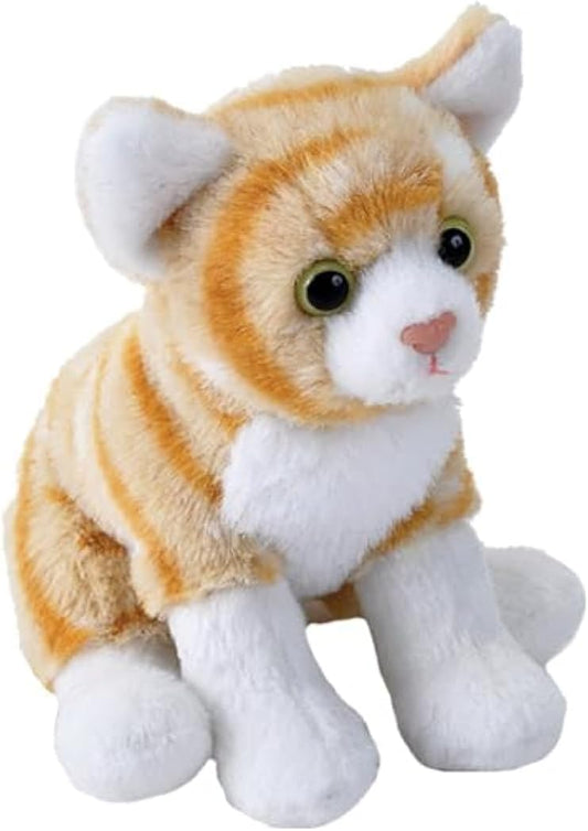 Pocketkins Eco Orange Tabby Cat, Stuffed Animal, 5 Inches, Plush Toy, Made from Recycled Materials, Eco Friendly
