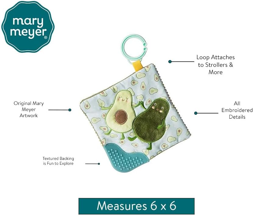 - Sweet Soothie Crinkle Teether for Babies - Yummy Avocado 6"