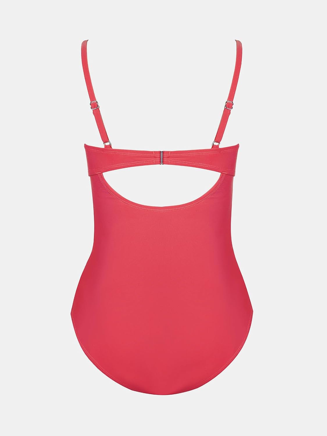 Women'S One Piece Swimsuit Maternity Bathing Suit Pregnancy Ruffled Sweetheart Neck Cutout Front Bow Back Hook, Raspberry Red, Medium