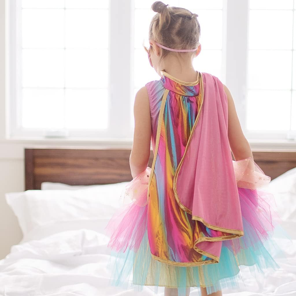 Super-Duper Tutu/Cape/Mask, Pink/Gold Size 4-6