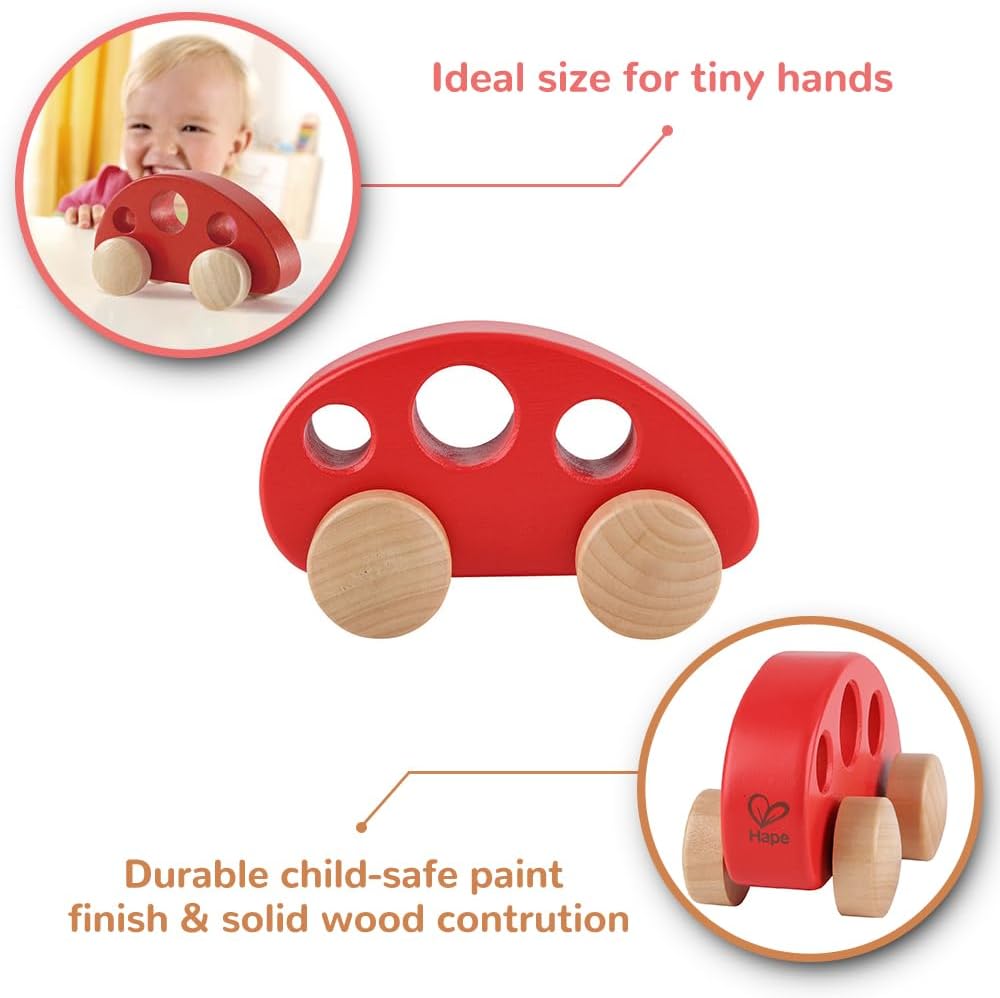 - Early Explorer - Mini Van Wooden Toy Vehicle, Red