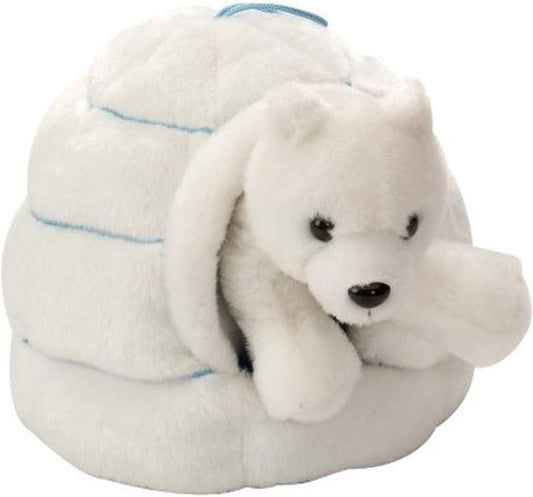 Polar Bear Plush Stuffed Animal Toy, Gifts for Kids Igloo, 6 Inches