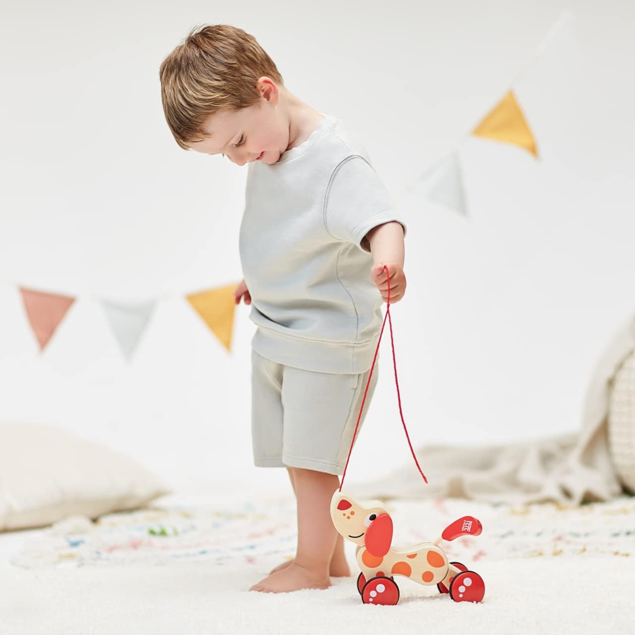 - Walk-A-Long Puppy Wooden Pull Toy