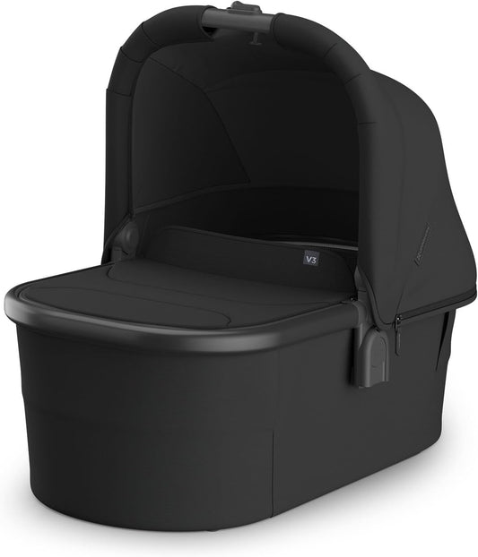 Bassinet V3 - Compatible with Vista, Cruz, Ridge Strollers - Overnight Sleep Solution - Mattress, Sheet and Bug Shield Included - Jake (Charcoal/Carbon Frame)