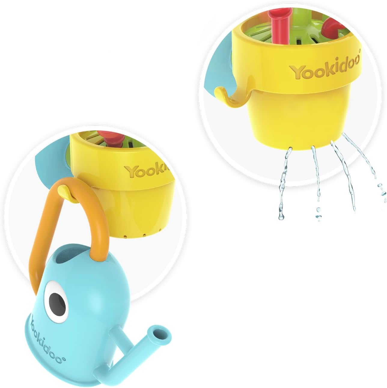 - Peek-A-Bee Flower Tub - Baby Bath Toy - Garden Theme - Flower Pot with Worm – Chain Reaction of Fun - PBA Free - Bath Time Play - from 18 Months Old - 40221